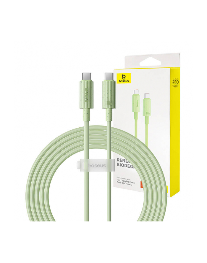 Baseus USB-C do USB-C Habitat Series 100W, 2m (zielony) główny