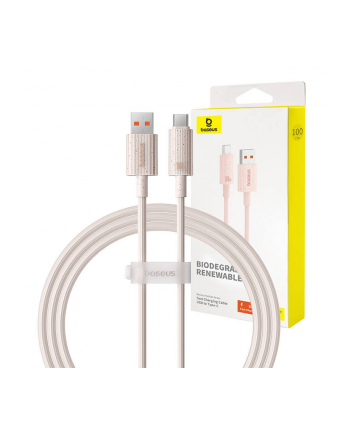 Baseus USB do USB-C Habitat Series 100W, 1m (różowy)