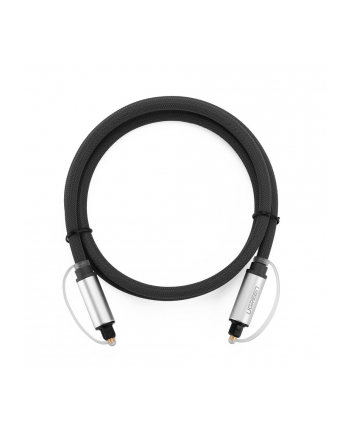 Ugreen Toslink Audio, aluminiowy z oplotem, 1m szary