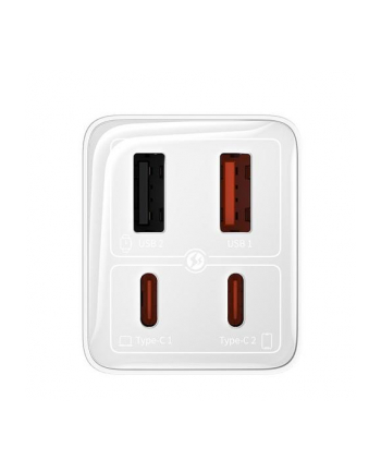 Baseus GaN6 Pro, 2xUSB-C + 2xUSB, 65W (biała) ładowarka sieciowa nr 2