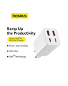 Baseus GaN6 Pro, 2xUSB-C + 2xUSB, 65W (biała) ładowarka sieciowa - nr 6