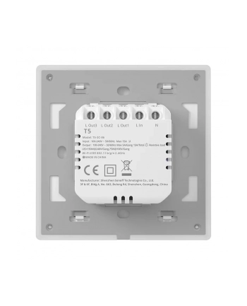 Sonoff TX T5 2C (2-kanałowy) TX T5 2C to dwukanałowy przełącznik ścienny, który pozwala wygodnie sterować oświetleniem. Wspiera komendy głosowe oraz aplikację eWeLink. Dod