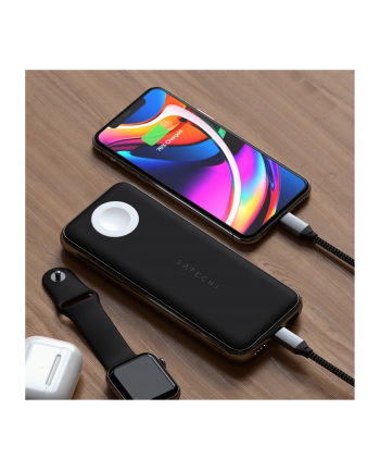 Satechi Quatro Wireless Qi 10000 mAh (USB-C PD, USB-A) czarny