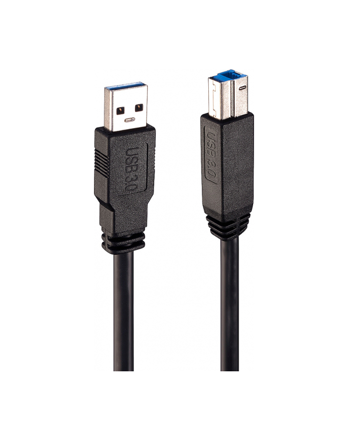 Lindy USB 3.0 A/M - USB B/M, Active Cable 10m Czarny główny