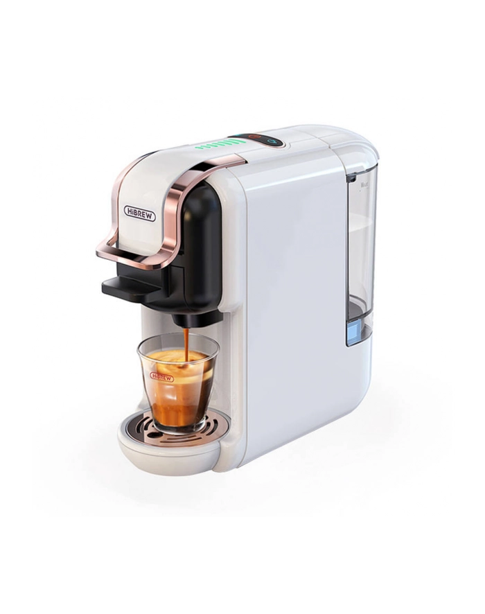 HiBREW H2B 5w1 biały Moc [W]: 1450 | Pojemność zbiornika na wodę [ml]: 600 | Kompatybilny z kapsułkami: Nespresso, Dolce Gusto, Kcup, saszetki E.S.E główny
