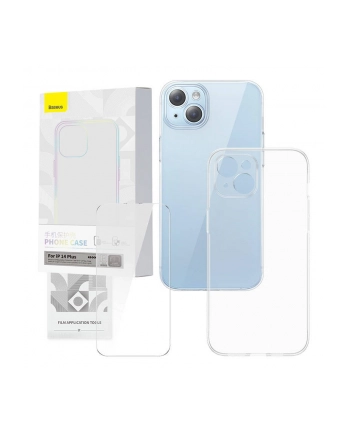 Baseus Corning zestaw ochronny przeźroczyste etui i szkło hartowane do iPhone 14 Plus