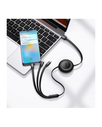 Baseus Bright Mirror 2 USB 3w1, micro USB / Lightning / USB-C, 66W / 2A, 1.1m (czarny)