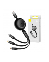 Baseus Bright Mirror 2 USB 3w1, micro USB / Lightning / USB-C, 66W / 2A, 1.1m (czarny) - nr 1