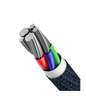 Baseus High Density Braided USB-C do Lightning, 20W, 5A, PD, 2m (niebieski)