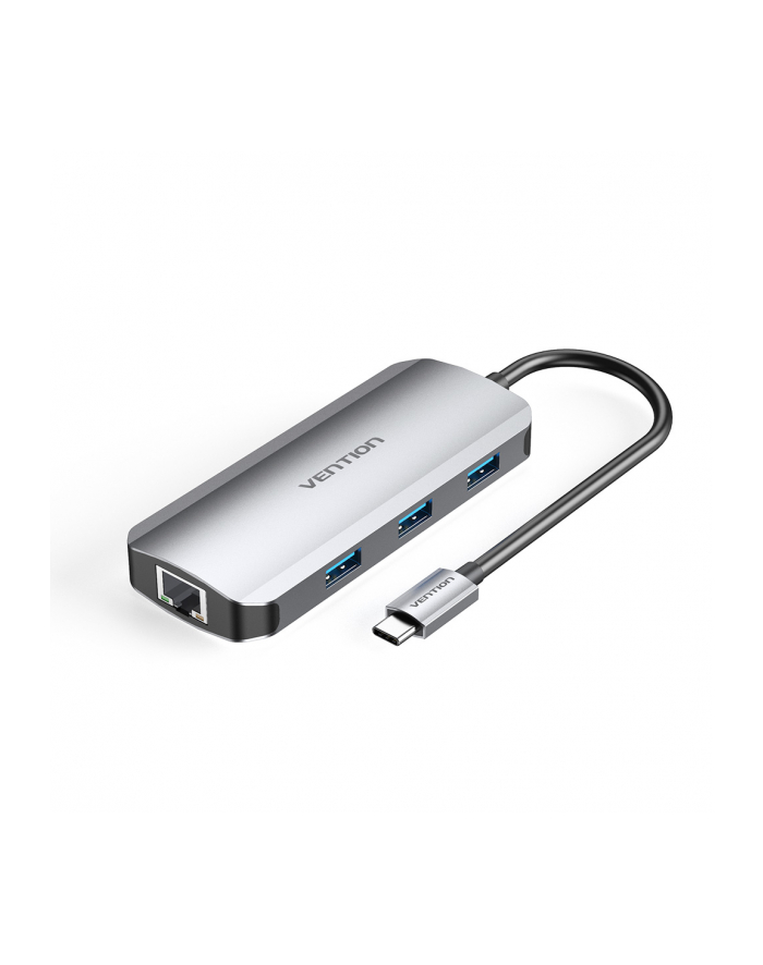 Vention USB-C do HDMI, 3x USB 3.0, Ethernet RJ45, PD, 15cm Stacja dokująca USB-C - HDMI, 3x USB 3.0, Ethernet, PD główny