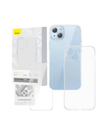 Baseus Corning zestaw ochronny przeźroczyste etui i szkło hartowane do iPhone 14 Plus