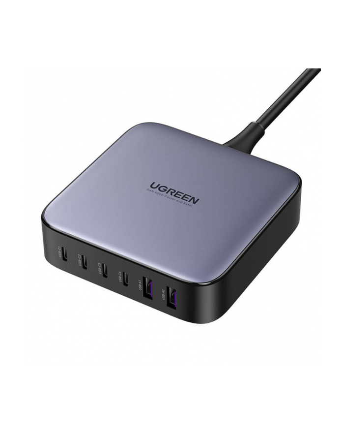 Ugreen 2x USB-A, 4x USB-C, GaN, 200W czarny ładowarka sieciowa główny