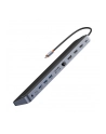 Baseus EliteJoy Gen2 12w1 USB-C do 2x HDMI + 3x USB 3.0 + PD + DP + SD/TF + RJ45 + Type-C + 3.5mm (ciemny szary) - nr 6