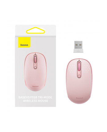 Baseus F01B Baby Pink Baseus F01B Tri-Mode Wireless Mouse Baby Pink nr 2