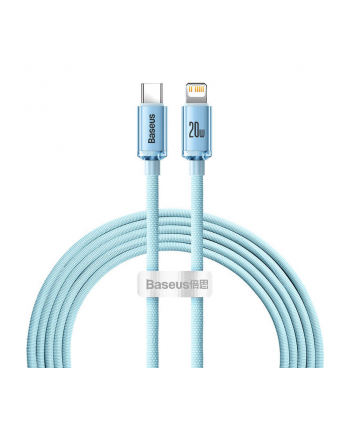 Baseus Crystal Shine USB-C do Lightning 20W, 2m (niebieski) Kabel USB do iP