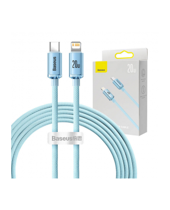 Baseus Crystal Shine USB-C do Lightning 20W, 2m (niebieski) Kabel USB do iP