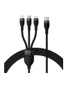 Baseus Flash Series 2 USB 3w1, USB-C + micro USB + Lightning, 100W, 1.5m (czarny) - nr 2