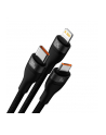 Baseus Flash Series 2 USB 3w1, USB-C + micro USB + Lightning, 100W, 1.5m (czarny) - nr 3
