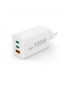 Hama ładowarka sieciowa mini 100W GaN PD/QC 2x USB-C, 1x USB-A biała ładowarka sieciowa | USB-C/USB-A | Power Delivery/Quick Charge | 100W | biała - nr 2