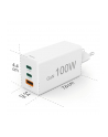 Hama ładowarka sieciowa mini 100W GaN PD/QC 2x USB-C, 1x USB-A biała ładowarka sieciowa | USB-C/USB-A | Power Delivery/Quick Charge | 100W | biała - nr 9