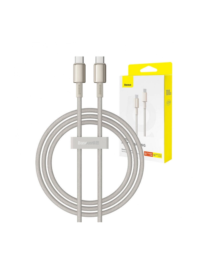 Baseus Tungsten Gold USB-C do USB-C, 100W, 1m (złoty) kabel USB-C - USB-C główny
