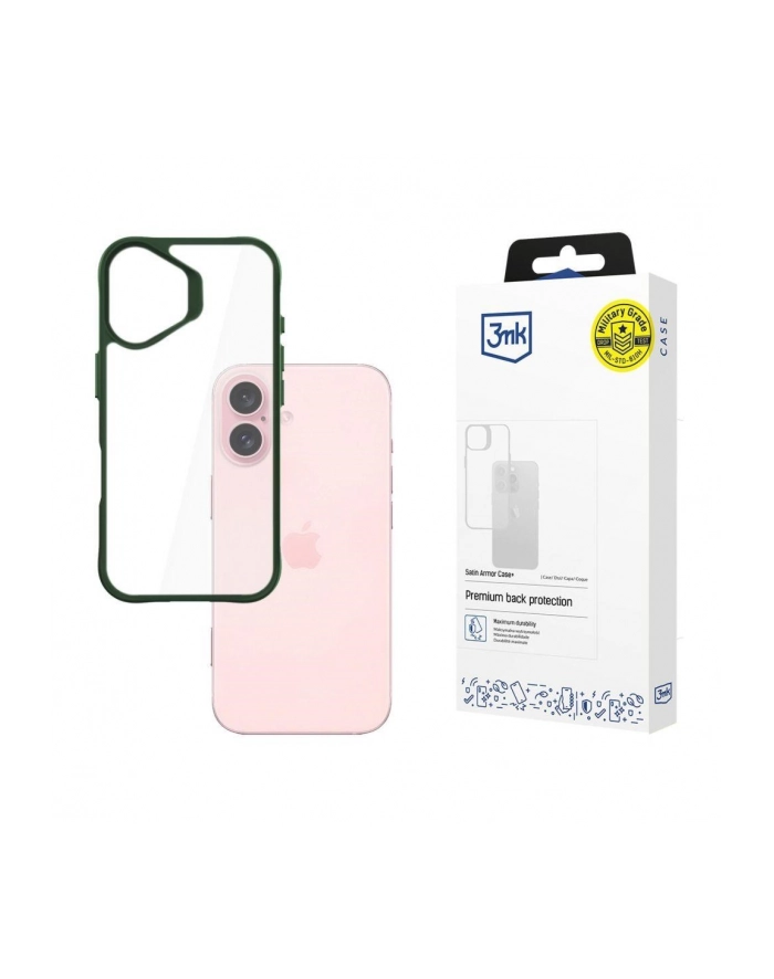 3mk Satin Armor Case+ do Apple iPhone 16 zielony główny