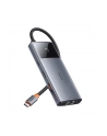 Baseus Metal Gleam 2 Series 6w1, USB-C do 2x USB 3.0 + USB-C + HDMI + USB-C PD + Ethernet RJ45 - nr 5