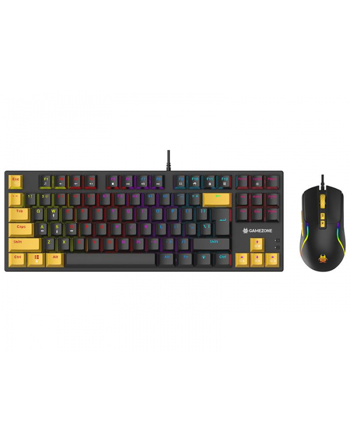 Tracer GameZone Hornet 87 USB Zestaw mysz i klawiatura mechaniczna | przewodowy | 7200 DPI | 12 klawiszy multimedialnych | Red mechanical switches główny