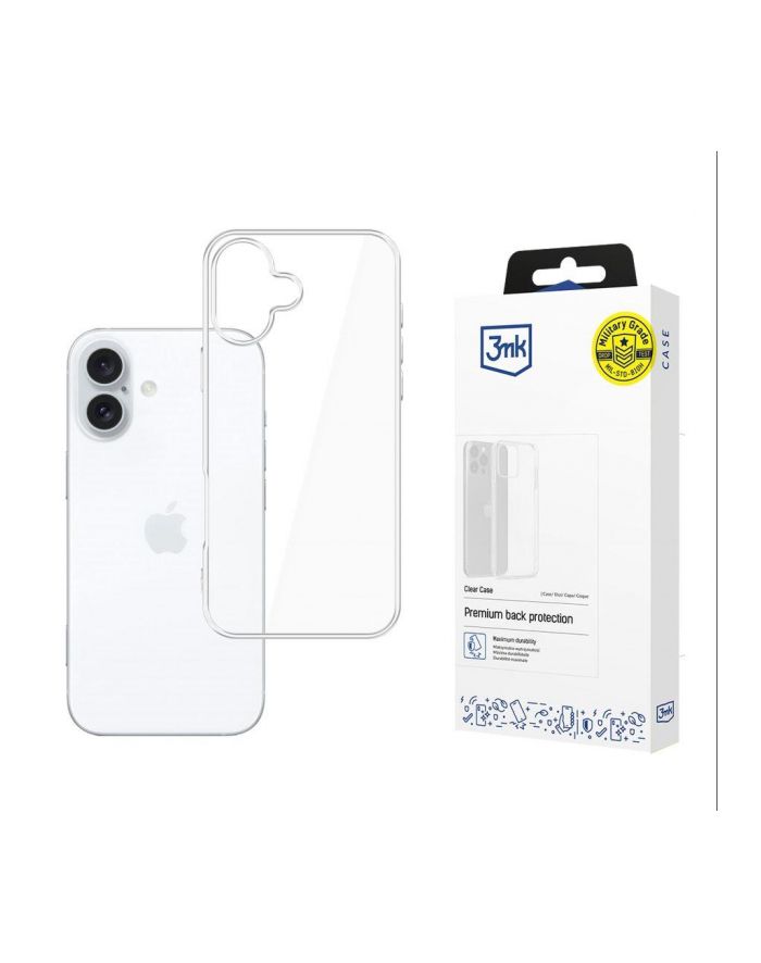 3mk Clear Case do Apple iPhone 16 przezroczysty główny