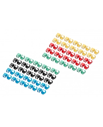 Klips na wtyk RJ45 DIGITUS mix kolorów (po 20 szt. zielony, czerwony, niebieski, żółty, czarny) nr 2