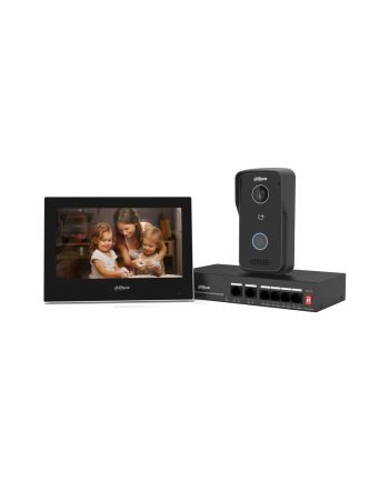 Zestaw wideodomofonowy Dahua KTP03 stacja bramowa + monitor + switch