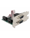 Karta Delock PCI Express X1-> 2X serial RS-232 + 2x śledź low profile - nr 6