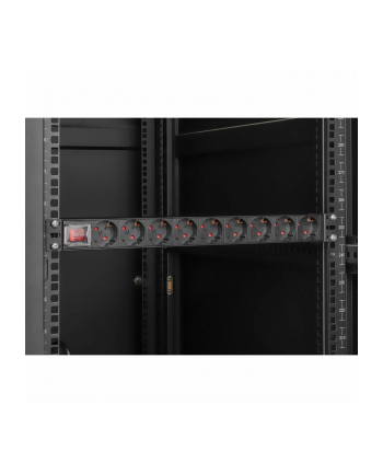 Listwa zasilająca Intellinet Rackowa 19' 1U X9 - gniazda Schuko