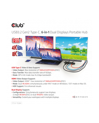 Club 3D Hub Usb Rj45 (CSV1584)