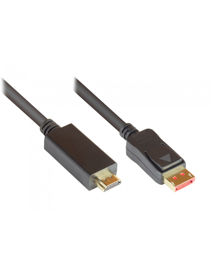 Good Connections Premium Displayport 1.4 Na Hdmi 2.0 Kabel Przyłączeniowy/Adapter – 4 K/Uhd @60 Hz Adapterowy Potrójne Ekranowanie Pozłacan główny