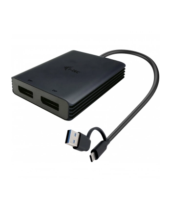 i-tec USB-A/USB-C Dual 4K/60 Hz DisplayPort Video Adapter