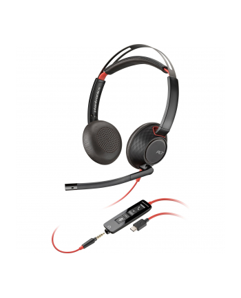 Słuchawki z mikrofonem Poly Blackwire 5220 Stereo USB-C Headset + 3,5mm jack + adapter USB-C/A nr 2