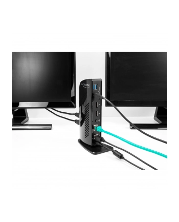 Delock Stacja/Replikator Usb Dockingstation Dual Displayport 4K / 3.2 Lan Audio (Displaylink) (87728)