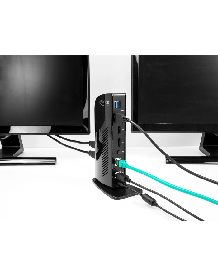 Delock Stacja/Replikator Usb Dockingstation Dual Displayport 4K / 3.2 Lan Audio (Displaylink) (87728) główny