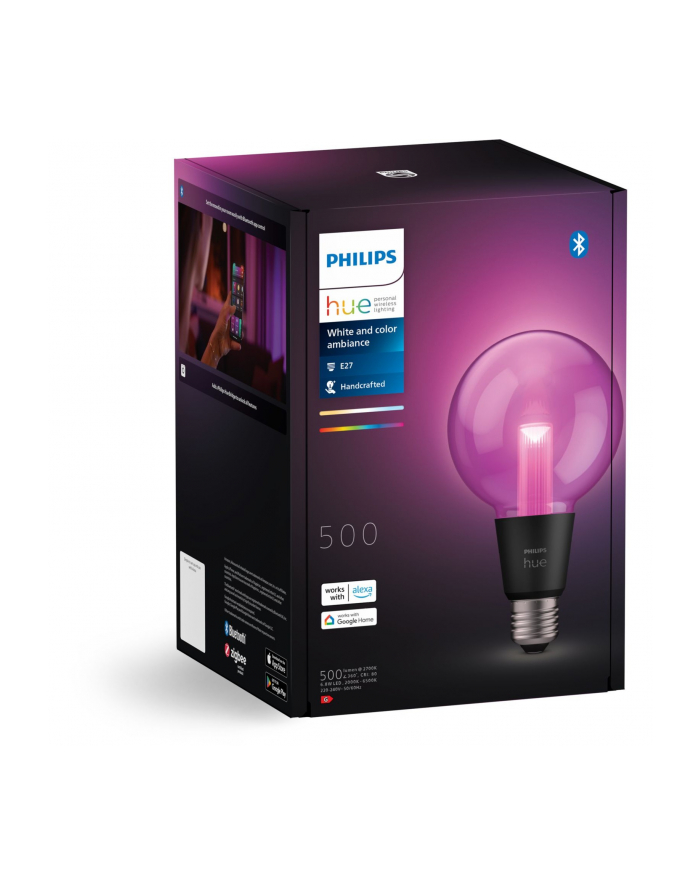 PHILIPS HUE Lightguide White and color ambiance Inteligentna żarówka G95 E27 (929003151101) główny