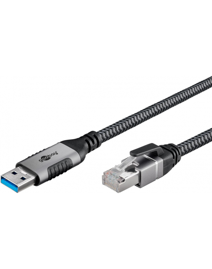 goobay Ethernet-Kabel USB-A 3.0 auf RJ45, 1 m USB-A 3.0 auf RJ45 CAT6 FTP 0100 Adapterkabel 1m główny