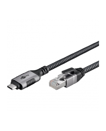 goobay Ethernet-Kabel USB-C™ 3.1 auf RJ45, 1 m USB-C 3.1 auf RJ45 CAT6 FTP 0100 Adapterkabel 1m
