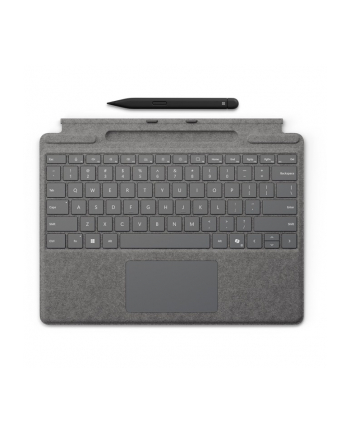 microsoft Surface Pro Keyboard [D-E] Platin + Slim Pen 2 Schwarz mit Copilot Button/nur solange der Vorrat reicht