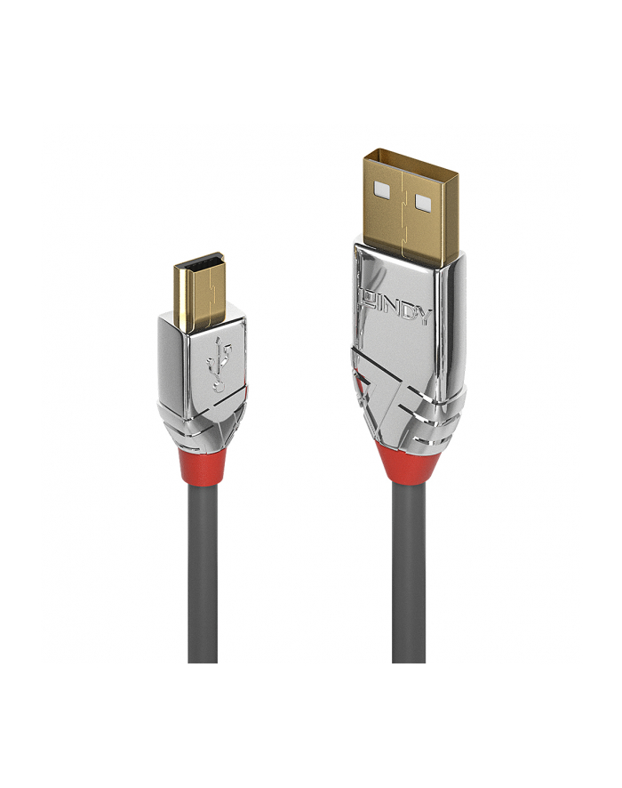 LINDY 36635 7,5 m USB 2.0 typ A an Mini-B kabel, Cromo Line antracyt główny