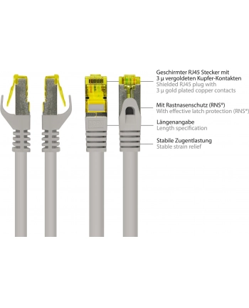 Good Connections Patchcord Cat.7 S/FTP PIMF 5m szary (8070R-050)