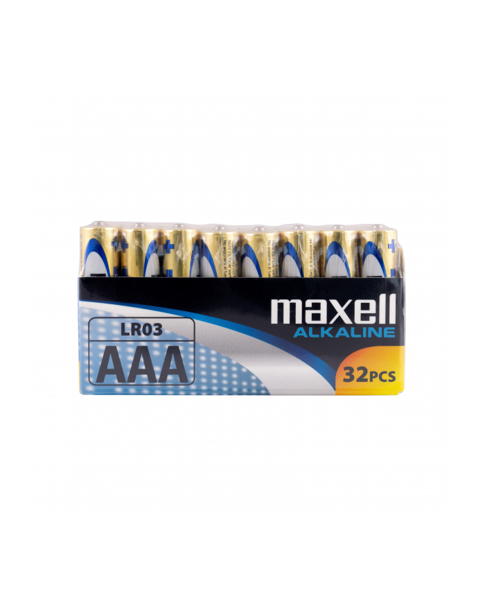 MAXELL Bateria alkaliczna ALKALINE LR03 AAA FOLIA karton zestaw 32 sztuki (8 zgrzewek po 4 sztuki) główny