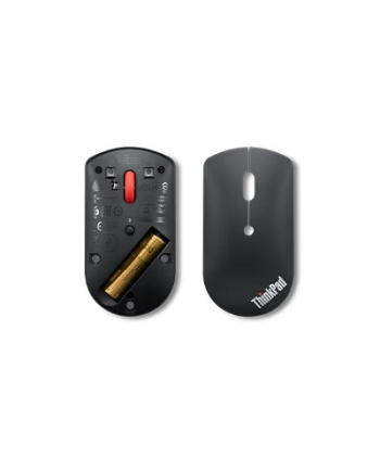 Lenovo | Cicha mysz ThinkPad Bluetooth bez baterii | Łączność bezprzewodowa | Łączność Bluetooth 50 | | 1 rok nr 1