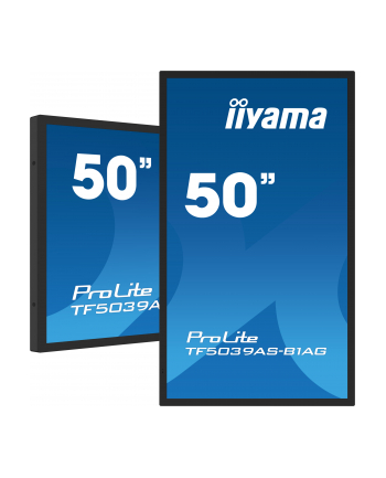 iiyama Monitor 50 cali TF5039AS-B1AG, VA,4K,HDMIx2,DP,RJ45,3xUSB,2x10W,      ANDROID,24/7,IP65