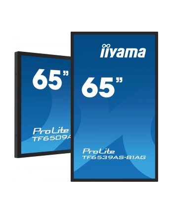 iiyama Monitor 65 cali TF6539AS-B1AG,IPS,4K,HDMIx2,DP,RJ45,3xUSB,2x10W,      ANDROID,24/7,IP65 nr 1