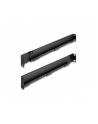 DeLOCK 19 mounting rail, length adjustable 368 - 600 mm for network cabinet, mounting rails (Kolor: CZARNY, 2 pieces, 1 height unit) - nr 10